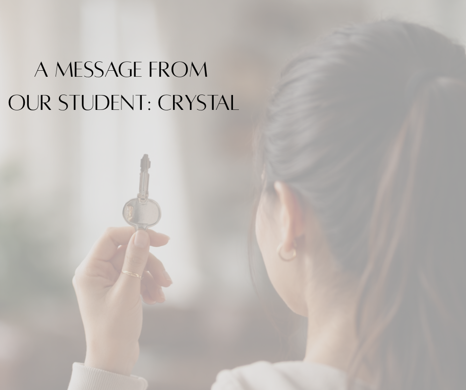 A Message from our student: Crystal